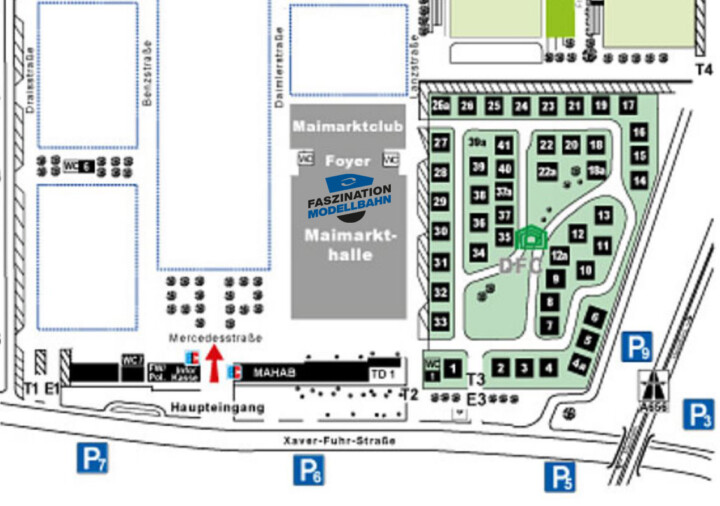 Faszination Modellbahn Internationale Messe für Modelleisenbahnen, Specials & Zubehör Gelaendeuebersicht Ausschnitt Homepage mit LOGO uai